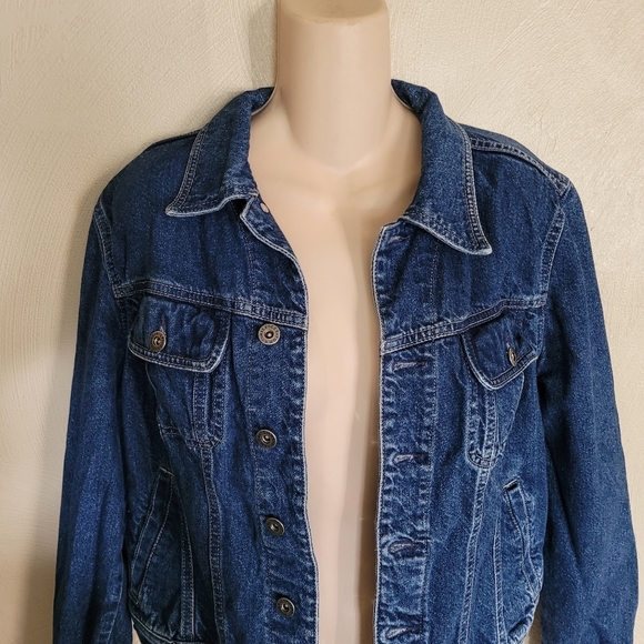 Tommy Hilfiger Trucker Jean Medium Wash Denim Jacket Size Women's Large - Picture 4 of 12